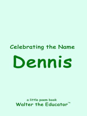 cover image of Celebrating the Name Dennis